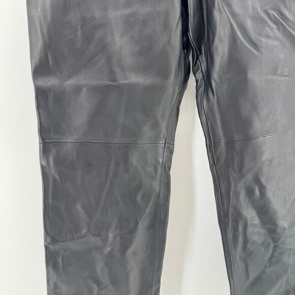 Proenza Schouler White Label Straight Leg Leather Pants Womens Sz 12 NWOT $1495 - Picture 4 of 13